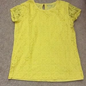 Yellow Laced Short Sleeve